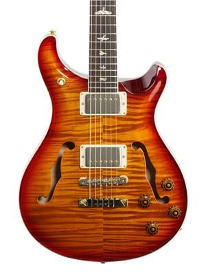 PRS McCarty 594 Hollowbody II 10 Top  Electric Guitar  with Case Dark Cherry Burst Body View